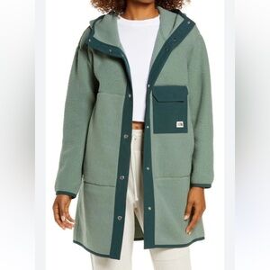 The North Face Cragmont Hooded Fleece Coat In Laurel Wreath Green